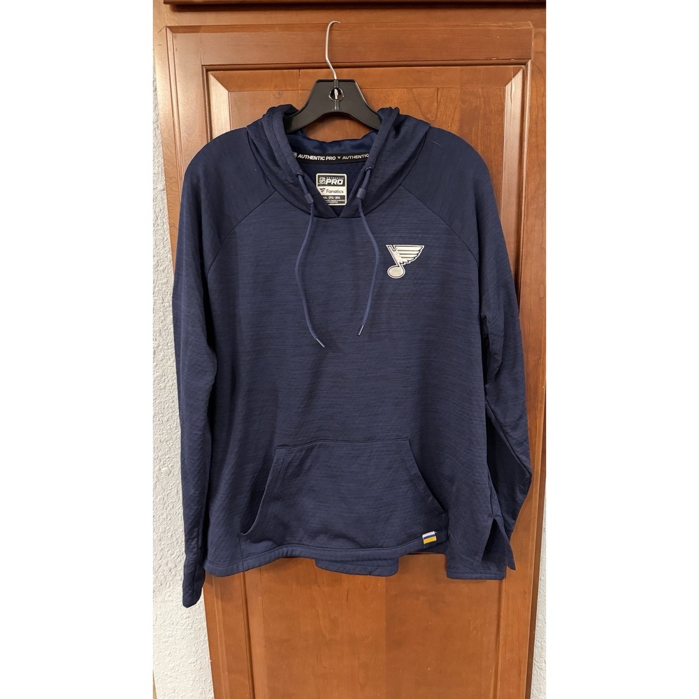 St. Louis Blues Sweatshirt Women's XXL Hoodie Blue NHL Fanatics Pro Pullover
